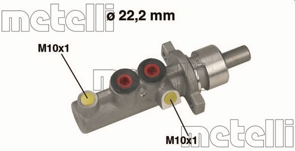 05-0348 METELLI Brake master cylinder VOLVO D1: 22,20 mm, Aluminium