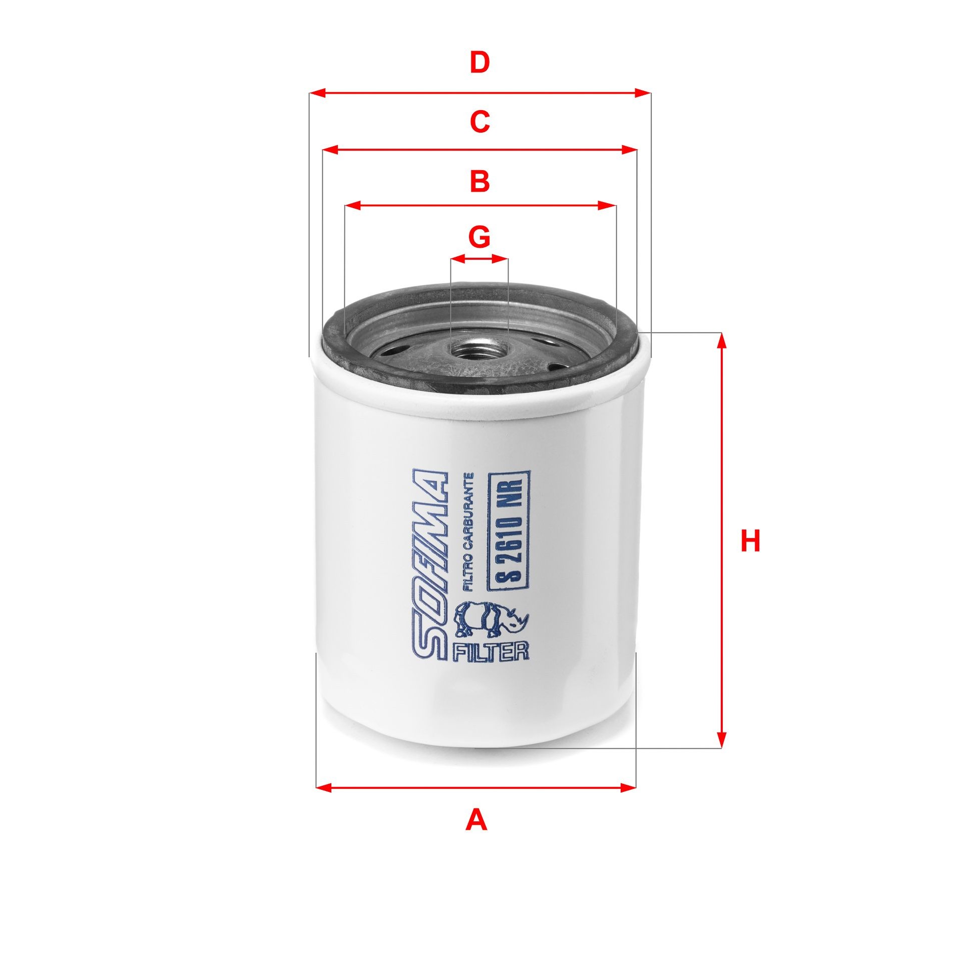 SOFIMA Filter Insert Height: 92mm Inline fuel filter S 2610 NR buy