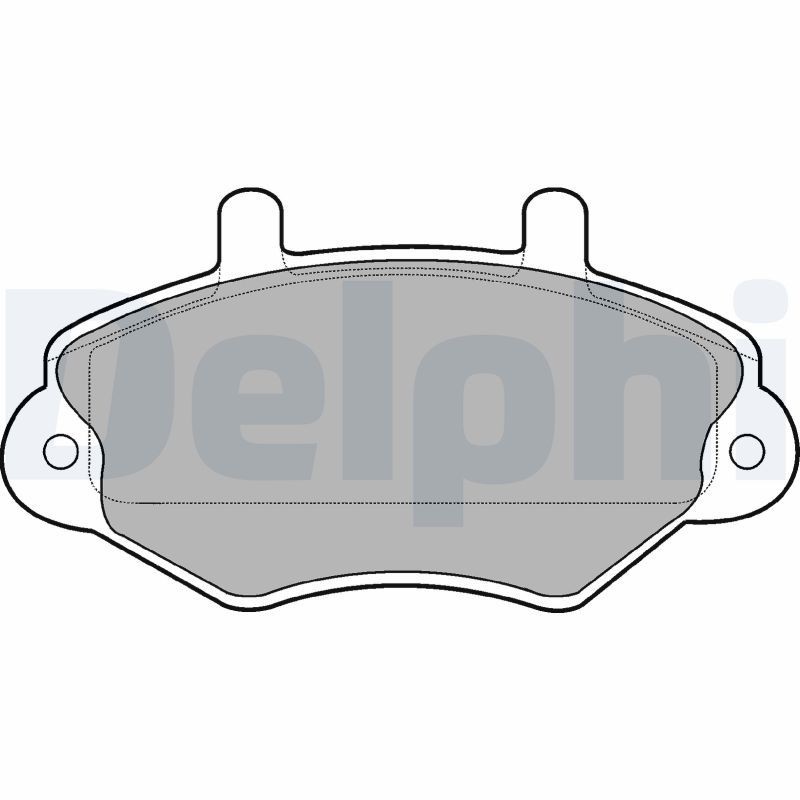 DELPHI LP767 Brake pad set not prepared for wear indicator, with anti-squeak plate, without accessories