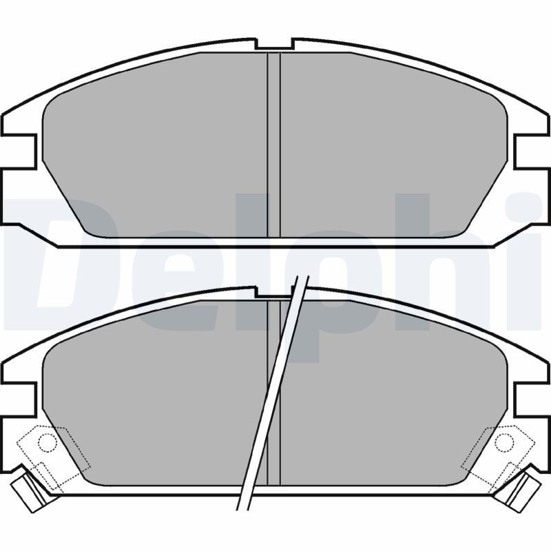 DELPHI LP525 Brake pad set with acoustic wear warning, without anti-squeak plate, without accessories
