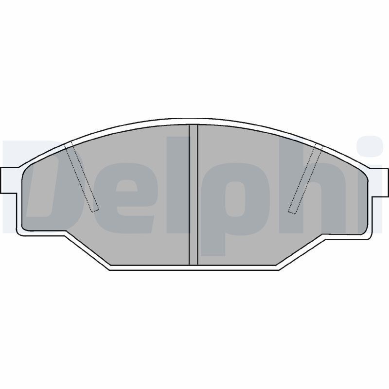 DELPHI LP538 Brake pad set prepared for wear indicator, without anti-squeak plate, without accessories