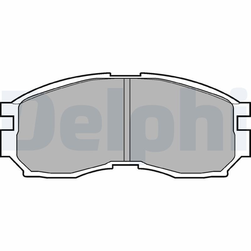 DELPHI LP803 Brake pad set with acoustic wear warning, without anti-squeak plate, without accessories