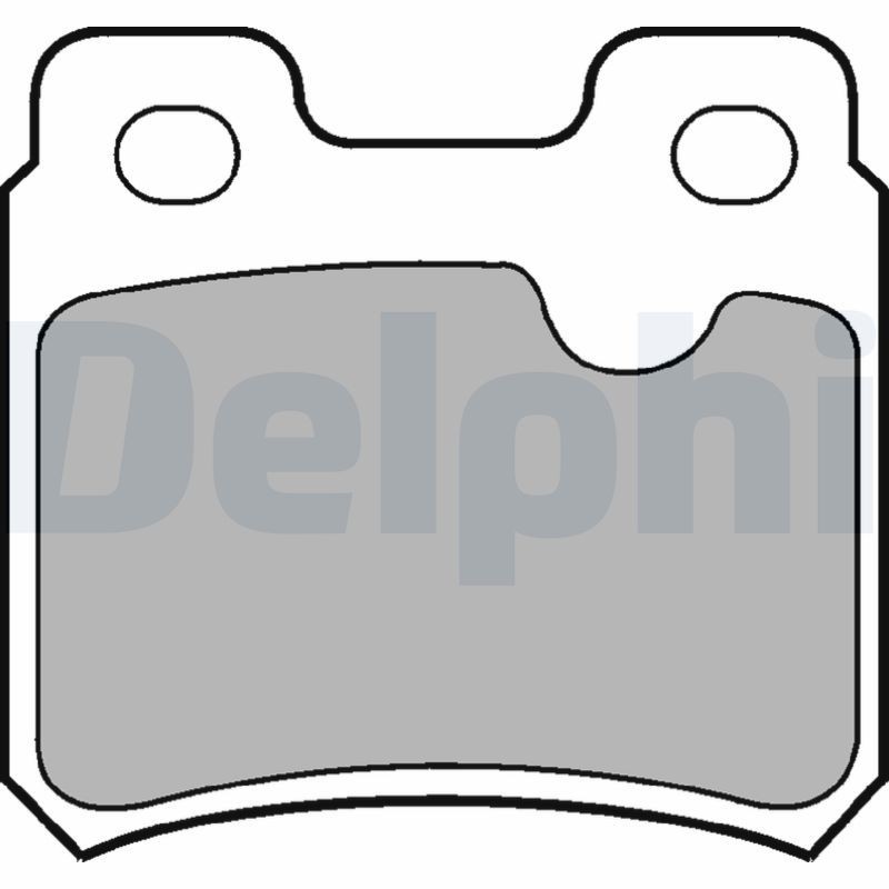DELPHI LP586 Brake pad set not prepared for wear indicator, with anti-squeak plate, without accessories