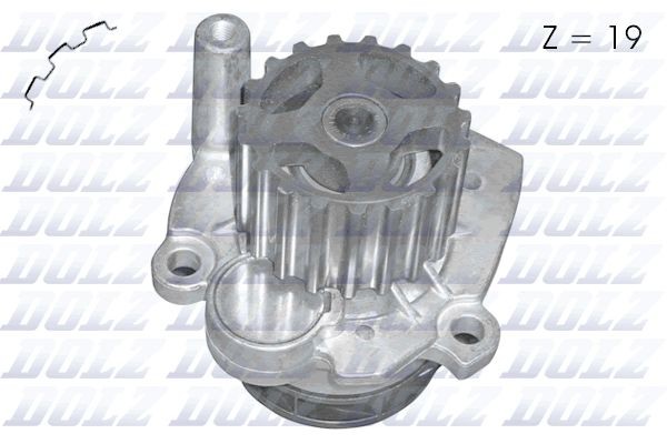DOLZ A206 Water pump Number of Teeth: 19, with belt pulley
