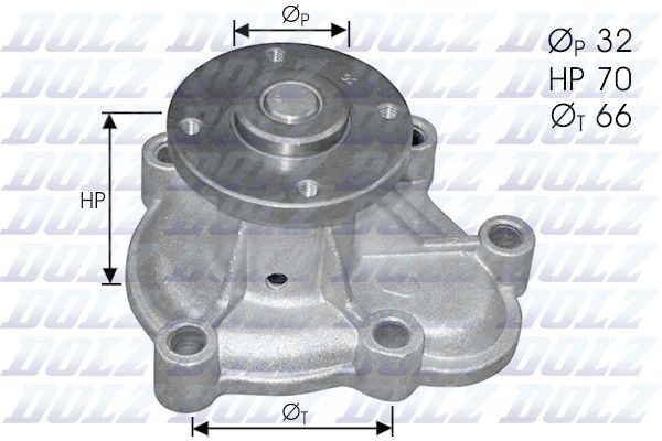 Opel CORSA Engine water pump 7729198 DOLZ O130 online buy