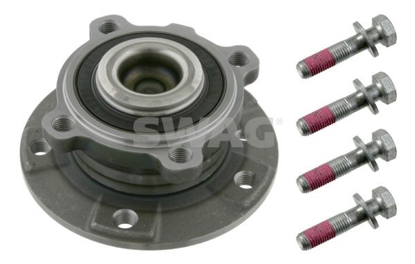 SWAG Front Axle Left, Front Axle Right, Wheel Bearing integrated into wheel hub, with integrated magnetic sensor ring, with fastening material, with wheel hub, with ABS sensor ring, 143 mm, Angular Ball Bearing Inner Diameter: 26mm Wheel hub bearing 20 92 3371 buy