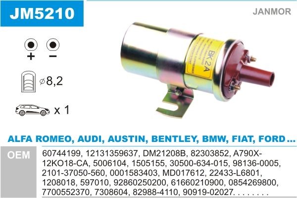 JANMOR JM5210 Ignition coil 345061 