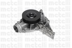 24-1028 METELLI Water pumps MERCEDES-BENZ with seal, Mechanical, Metal, Water Pump Pulley Ø: 125 mm, for v-ribbed belt use