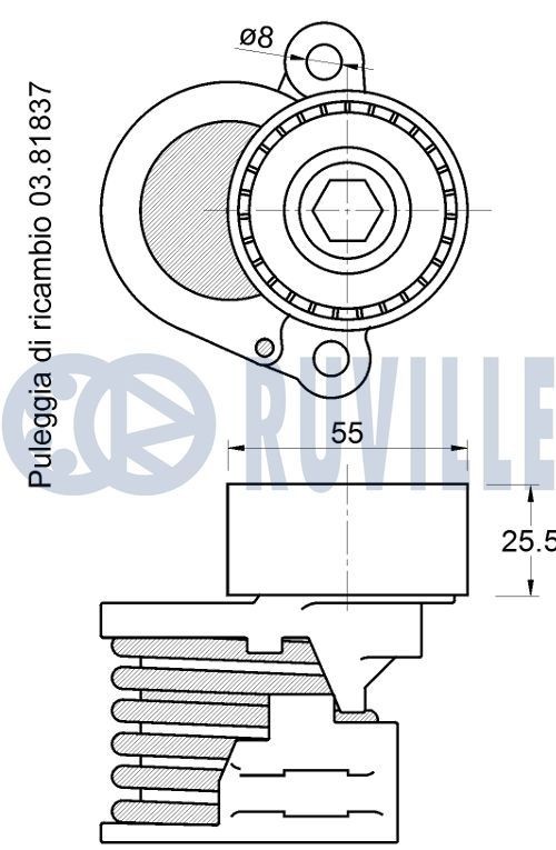 66939 RUVILLE Water pumps DAIHATSU without belt pulley, for v-ribbed belt use
