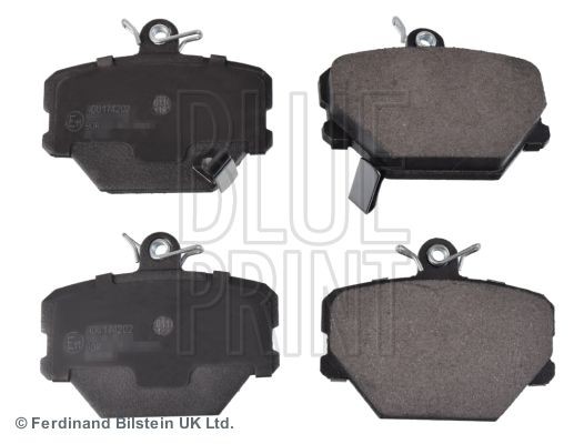BLUE PRINT ADU174202 Brake pad set Front Axle, with acoustic wear warning, with bolts/screws
