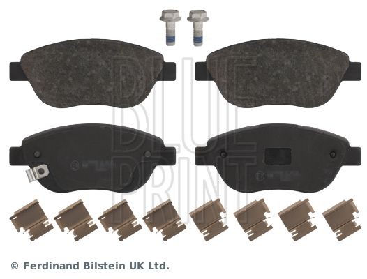 BLUE PRINT ADZ94234 Brake pad set Front Axle, with acoustic wear warning, with fastening material
