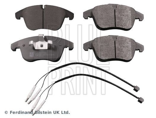 BLUE PRINT ADJ134201 Brake pad set Front Axle, with piston clip, with fastening material