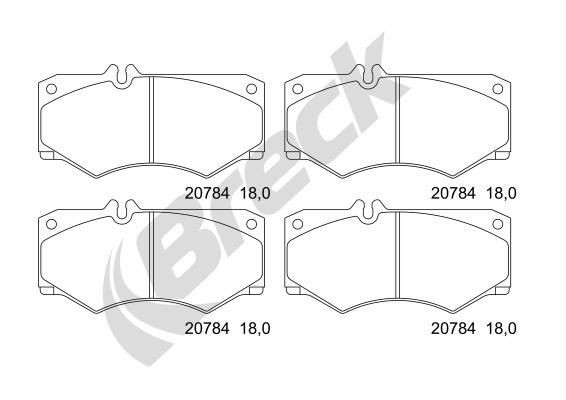 BRECK Set of brake pads rear and front T1/TN Platform/Chassis new 20784 00 703 10