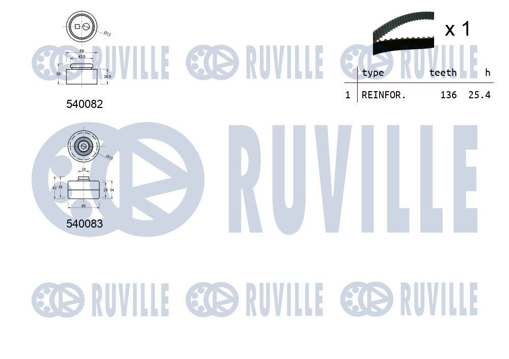 Original 56129 RUVILLE Idler pulley LAND ROVER