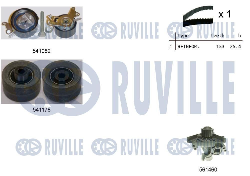 Great value for money - RUVILLE Deflection / Guide Pulley, v-ribbed belt 56304