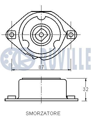 Original 56606 RUVILLE Belt tensioner pulley HONDA