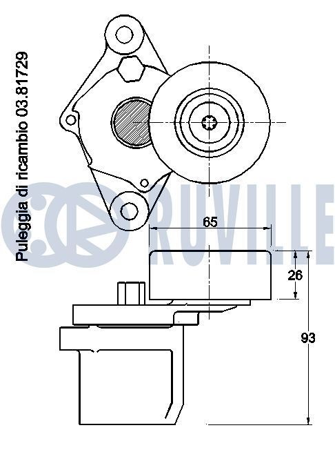 66510 RUVILLE Water pumps VOLVO for v-belt use