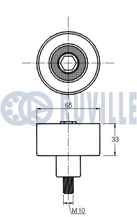RUVILLE Tensioner pulley, timing belt 57052 buy