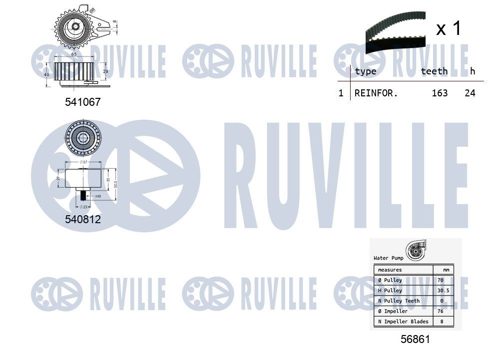 RUVILLE 67312 Water pump MD 997170