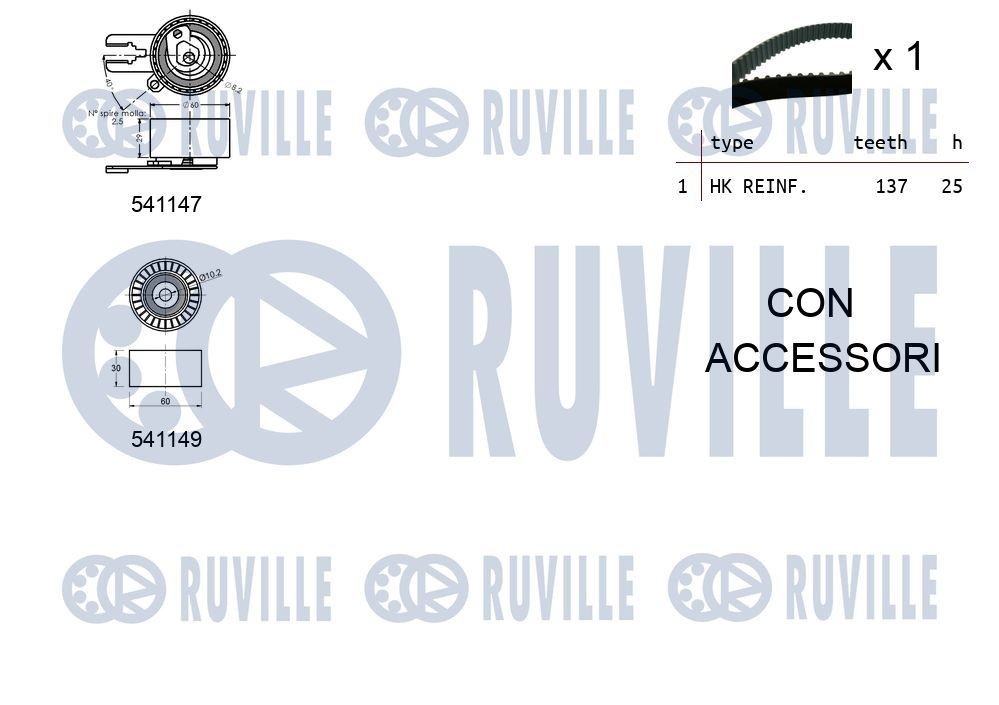 RUVILLE 57504 Tensioner pulley A 271 200 04 70