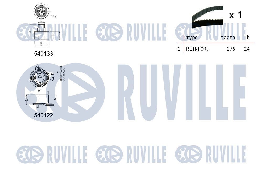RUVILLE Deflection & guide pulley, timing belt 56917 buy