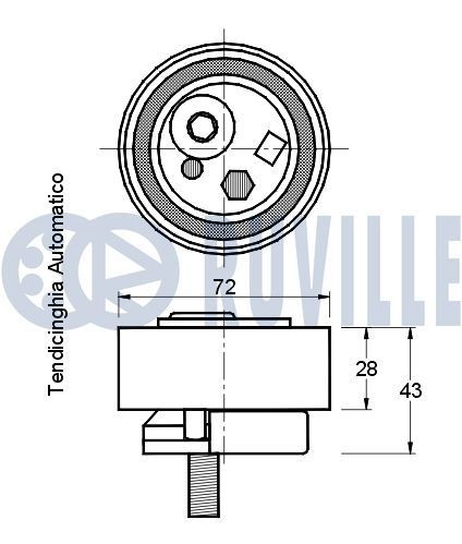 RUVILLE 55189 Tensioner pulley 601 200 05 14