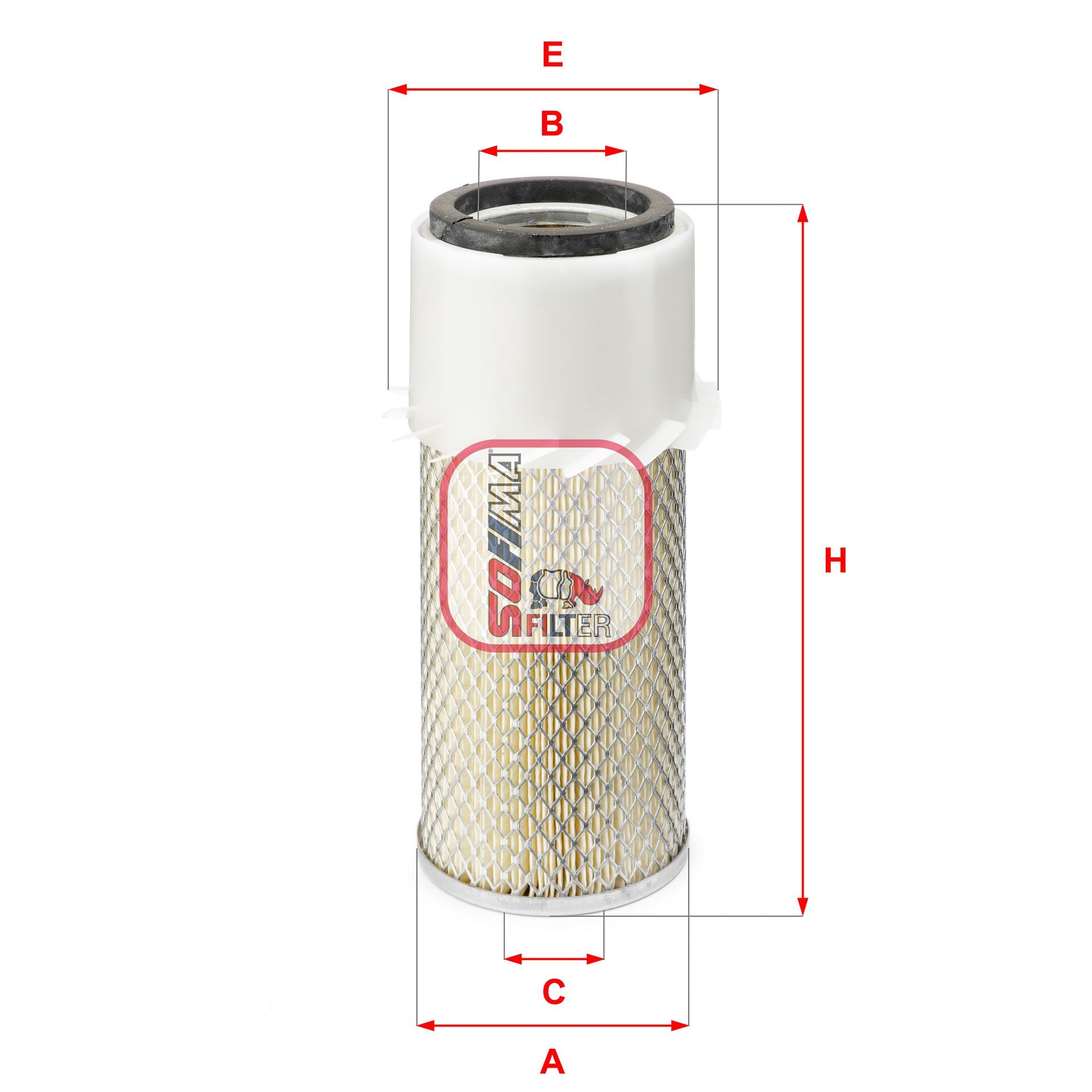 SOFIMA S 0840 A Air filter 262mm, 103mm