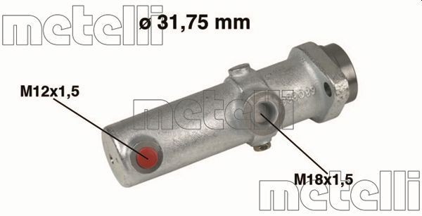 METELLI D1: 31,75 mm, Gusseisen Hauptbremszylinder 05-0151 kaufen