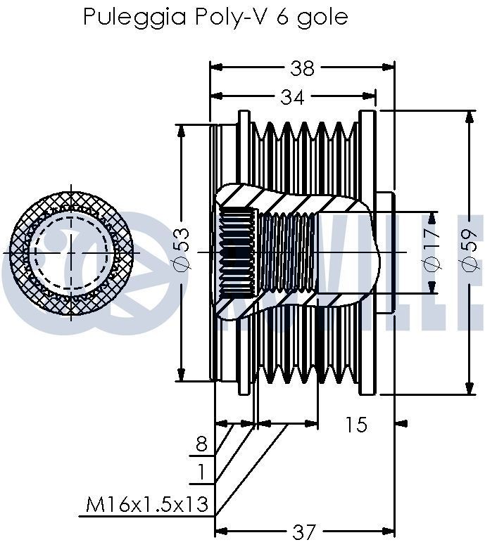 Mercedes M-Class Engine water pump 7741436 RUVILLE 65164 online buy