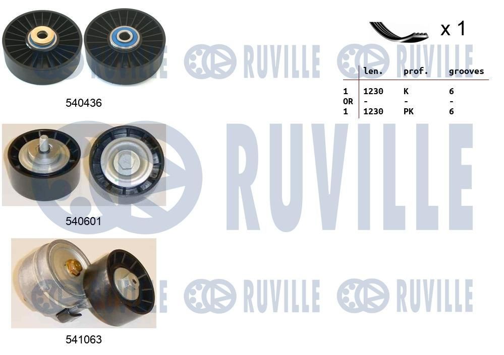 65856 RUVILLE Water pumps OPEL with belt pulley, with seal, for v-ribbed belt use