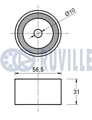 Great value for money - RUVILLE Pulley Kit, v-ribbed belt 5500760