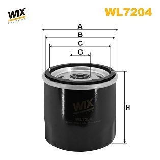 WIX FILTERS WL7204 Oil filter M20x1.5, Spin-on Filter