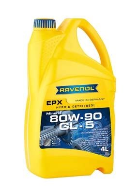 RAVENOL EPX SAE 80W-90 1223205-004-01-999 Transmission fluid 80W-90, Capacity: 4l, Contains mineral oil