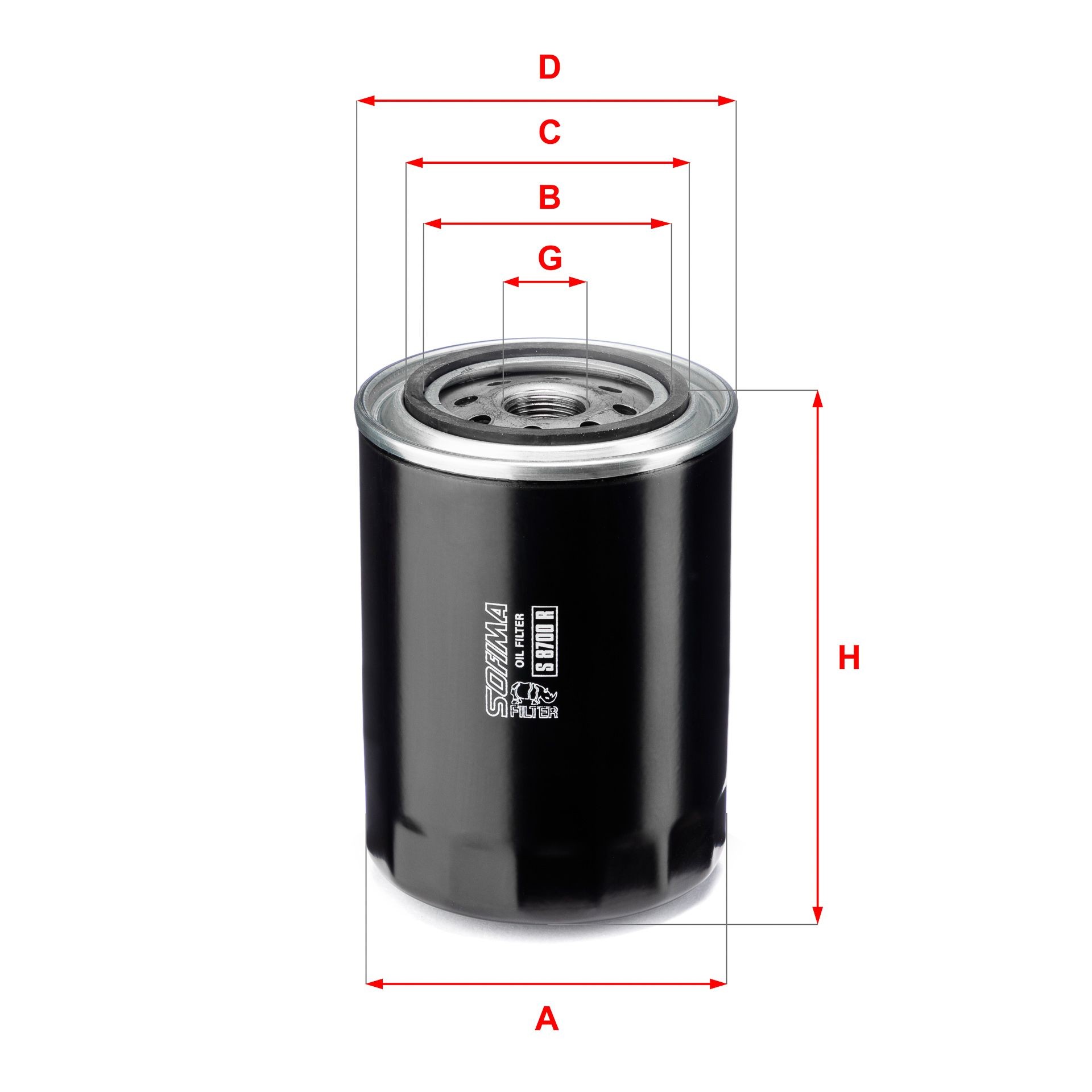 SOFIMA S 8700 R Oil filter 13/16-16 UNF, with one anti-return valve, Spin-on Filter
