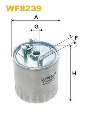 WIX FILTERS WF8239 Fuel filter In-Line Filter, 10mm, 12mm