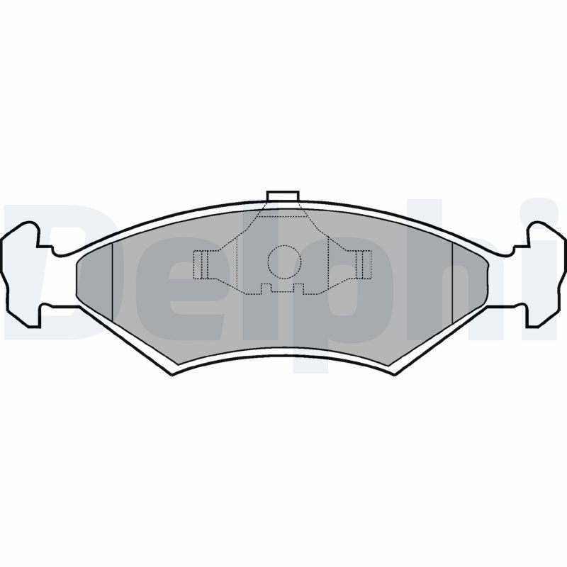 DELPHI LP204 Brake pad set not prepared for wear indicator, without anti-squeak plate, without accessories