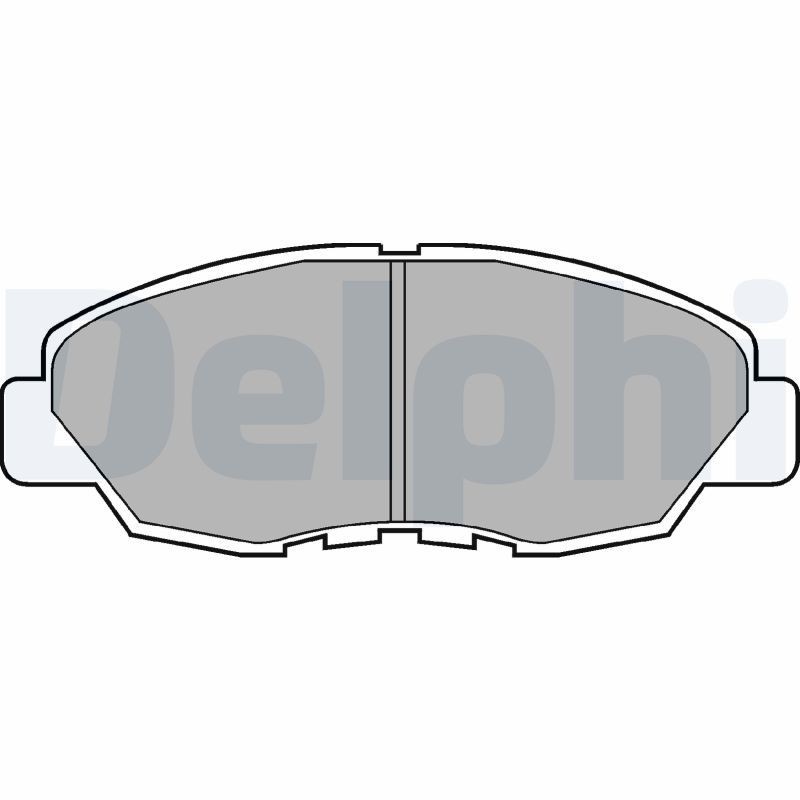 DELPHI LP734 Brake pad set with acoustic wear warning, without anti-squeak plate, without accessories