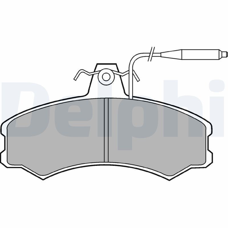 DELPHI LP378 Brake pad set incl. wear warning contact, without anti-squeak plate, with accessories