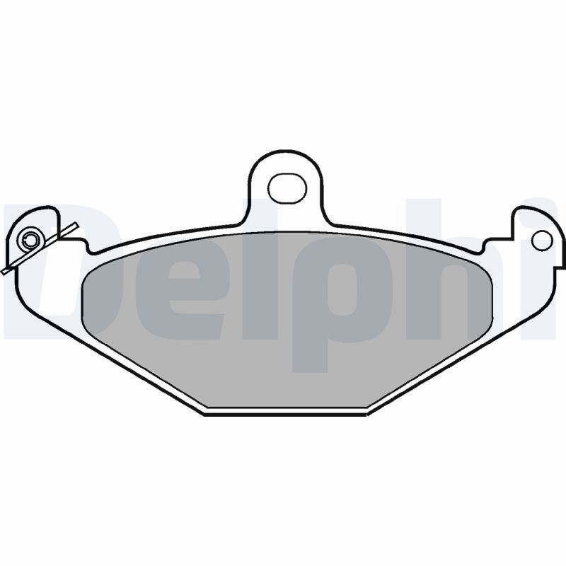 LP821 DELPHI Brake pad set CHRYSLER not prepared for wear indicator, with anti-squeak plate, without accessories