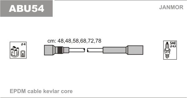 JANMOR ABU54 Ignition Cable Kit