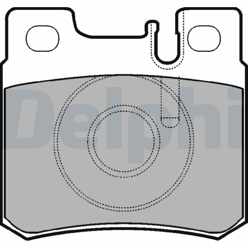 DELPHI LP946 Brake pad set prepared for wear indicator, with anti-squeak plate, without accessories