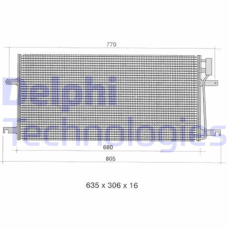 DELPHI TSP0225393 Air conditioning condenser 7D0.820.413 B