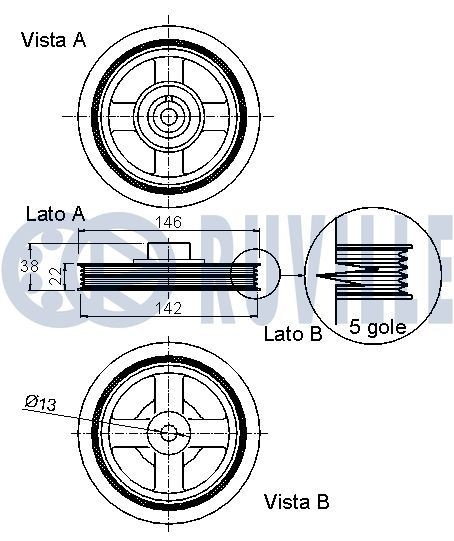 RUVILLE 4076 Wheel bearing kit A003 981 1505