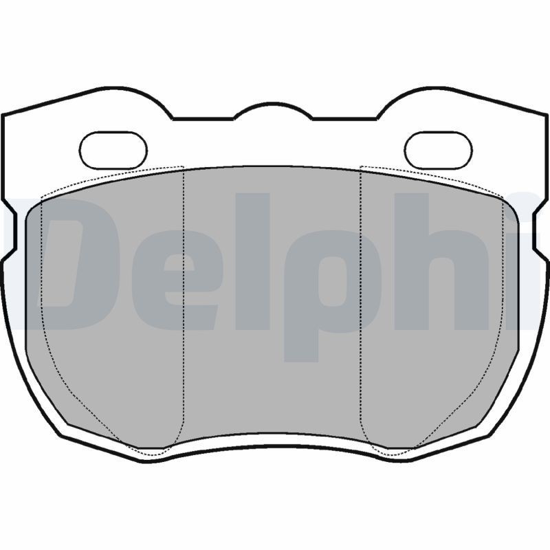 DELPHI LP481 Brake pad set not prepared for wear indicator, with anti-squeak plate, without accessories