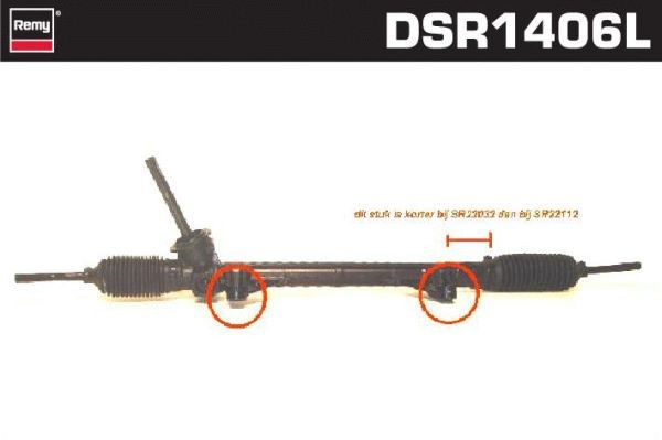 DELCO REMY DSR1406L Steering rack 48001-AX701