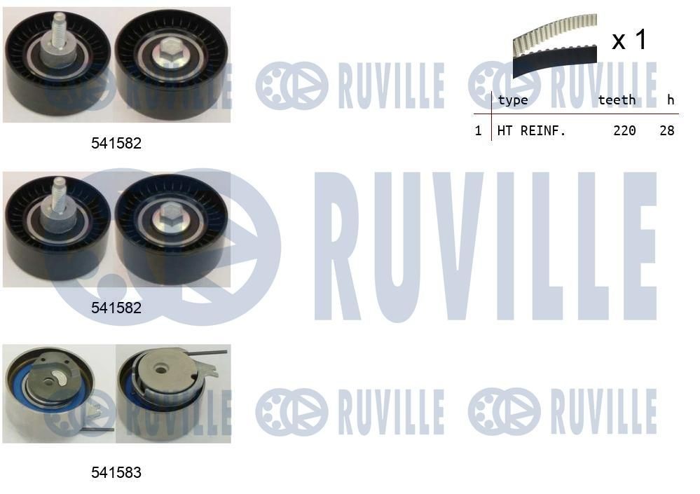 RUVILLE 57707 Deflection / Guide Pulley, v-ribbed belt 95131-67J00