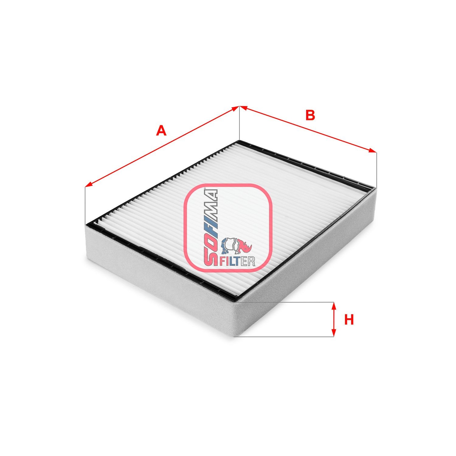 SOFIMA Particulate Filter, 262 mm x 197 mm x 38 mm Width: 197mm, Height: 38mm, Length: 262mm Cabin filter S 3077 C buy