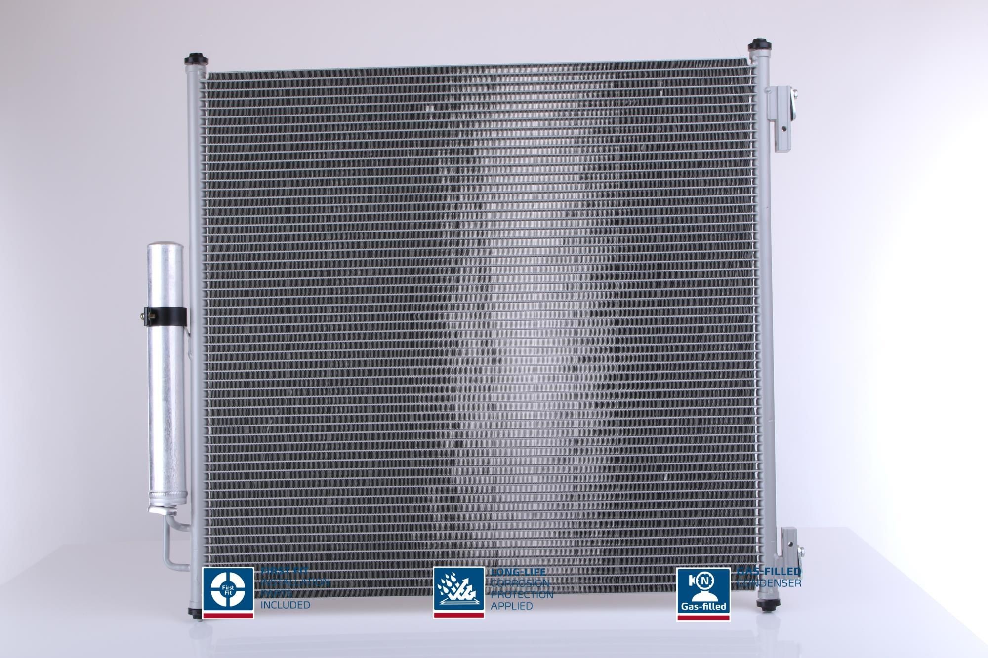NISSENS 940408 Air conditioning condenser with dryer, Aluminium, 595mm, R 134a, R 1234yf