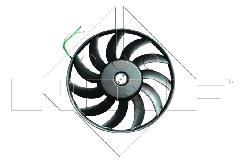 NRF 47422 Fan, radiator D1: 385 mm, 12V, 350W, without radiator fan shroud