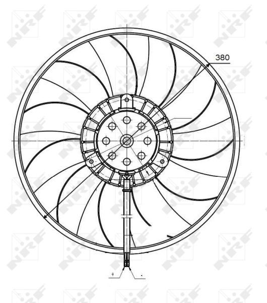 NRF Engine cooling fan 47422 for AUDI A6